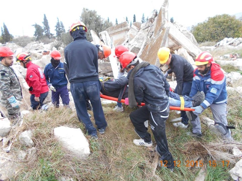 'Ασκηση σεισμού 2015