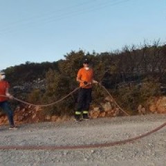 Fire fighting operation in Martino by EPOMEA Lokron