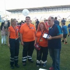 Closing ceremony for the football tournament of the Egaleo Primary Schools - Memorial plaque citation